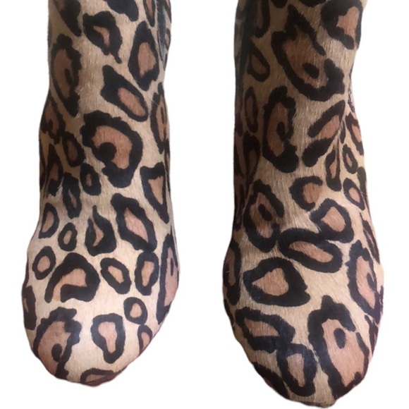 Sam Edelman Women’s Cow Hair Leopard Print Chunky Heel Ankle Boots Size 7.5 - Picture 4 of 14